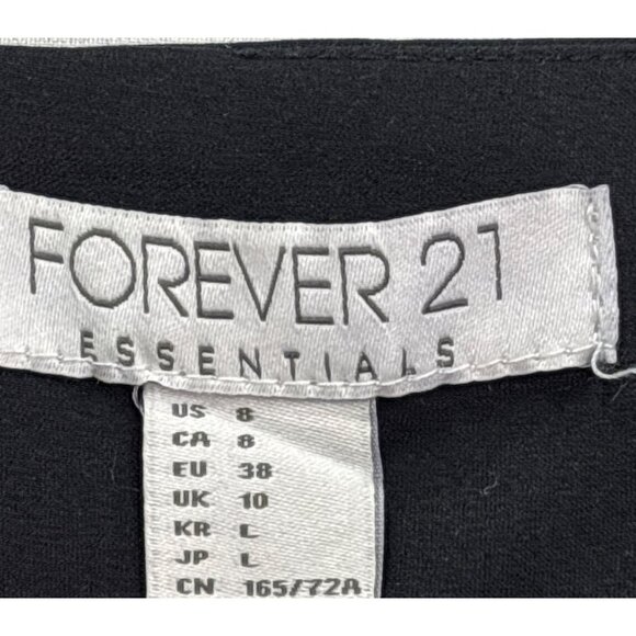 Forever 21 Essentials Mini Skirt Size 8 Black 2 Pockets Lined - Picture 5 of 7